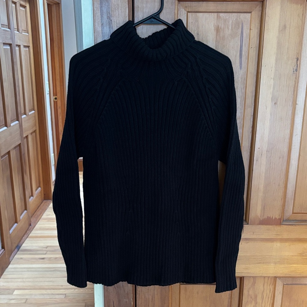 Valerie Stevens Sports Black Ribbed Mock Neck Sweater Vintage - Picture 4 of 16